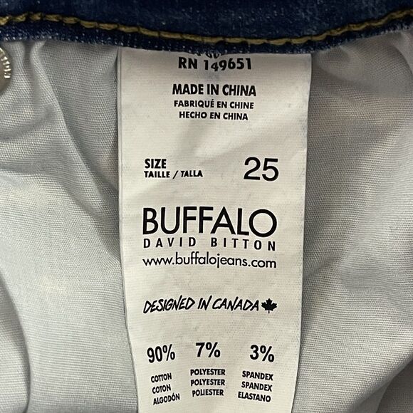 Buffalo David Bitton Sophia Skirt Womens 25 Blue High Rise Frayed Denim MSPR $69 - Picture 15 of 16